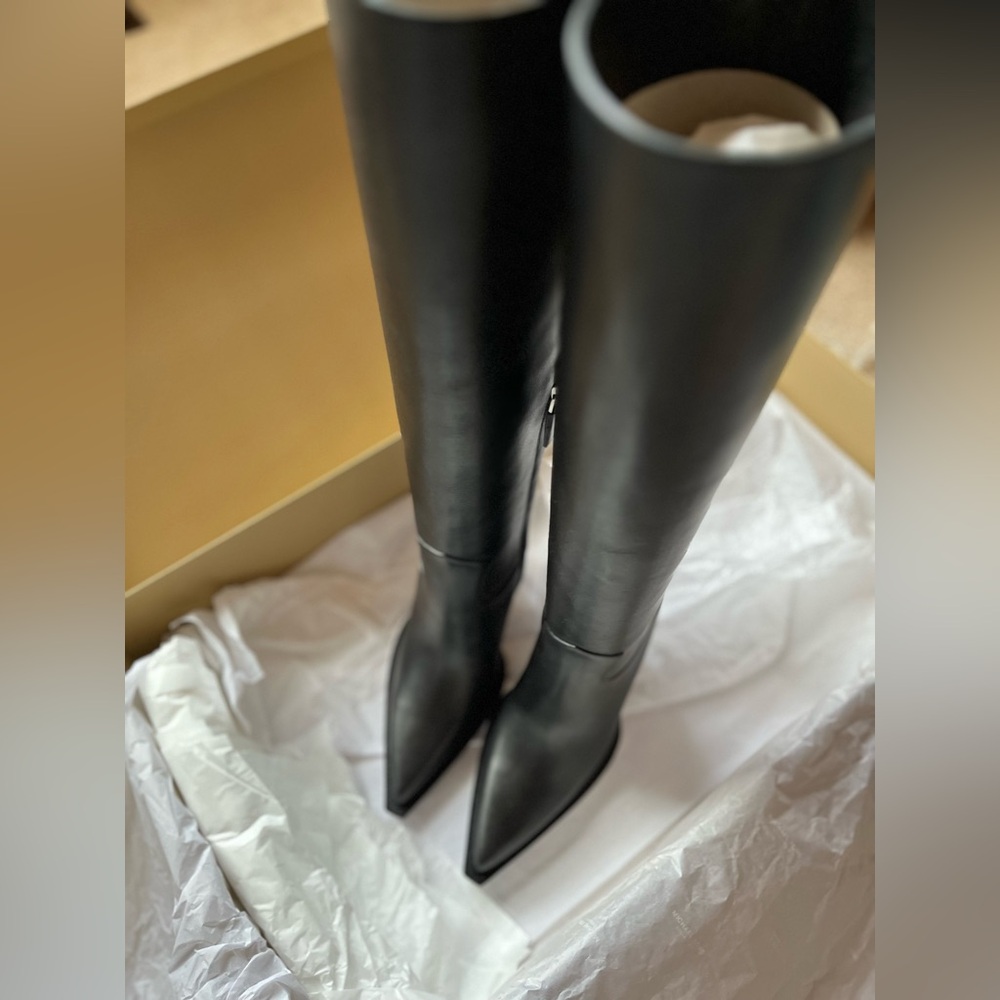 Michael Kors Collection Gwen Black Western Tall Boot 38